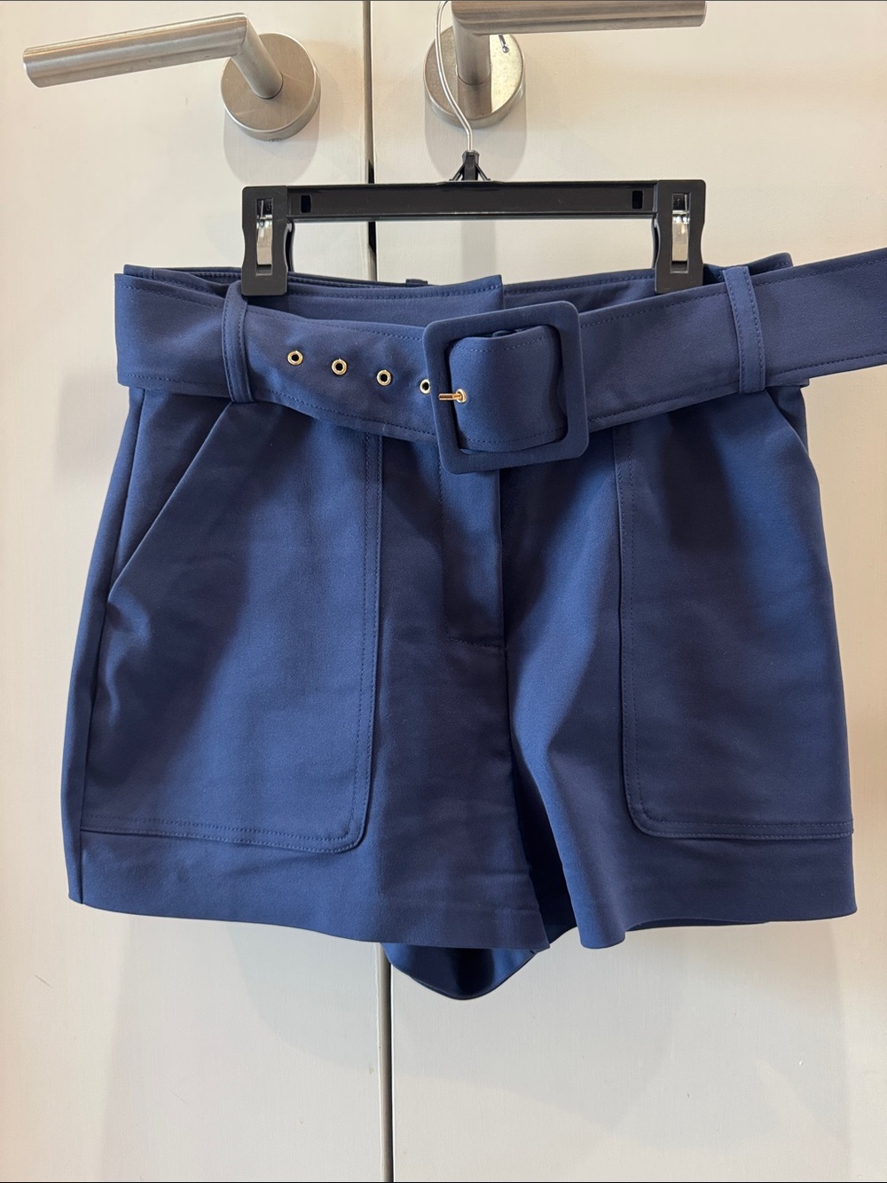 RAMY BROOK Kasey Belted shorts in blue
